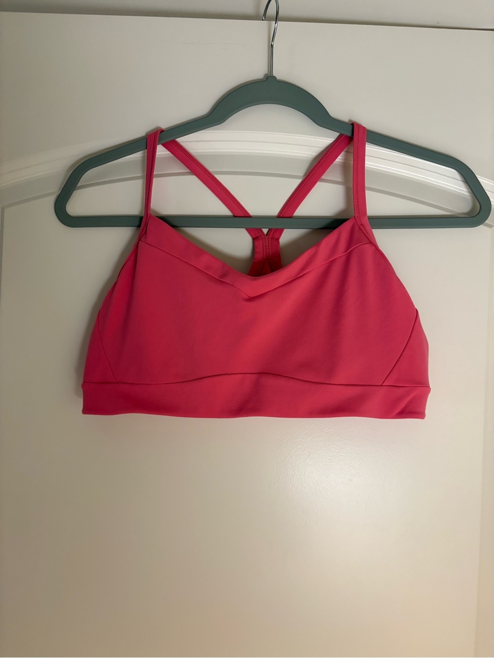 Athleta Pink Strappy Racerback Sports Bra